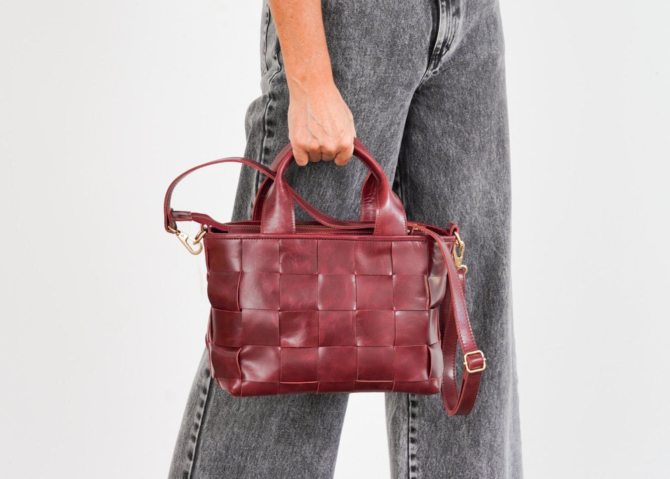Cartera Trenza / Camel